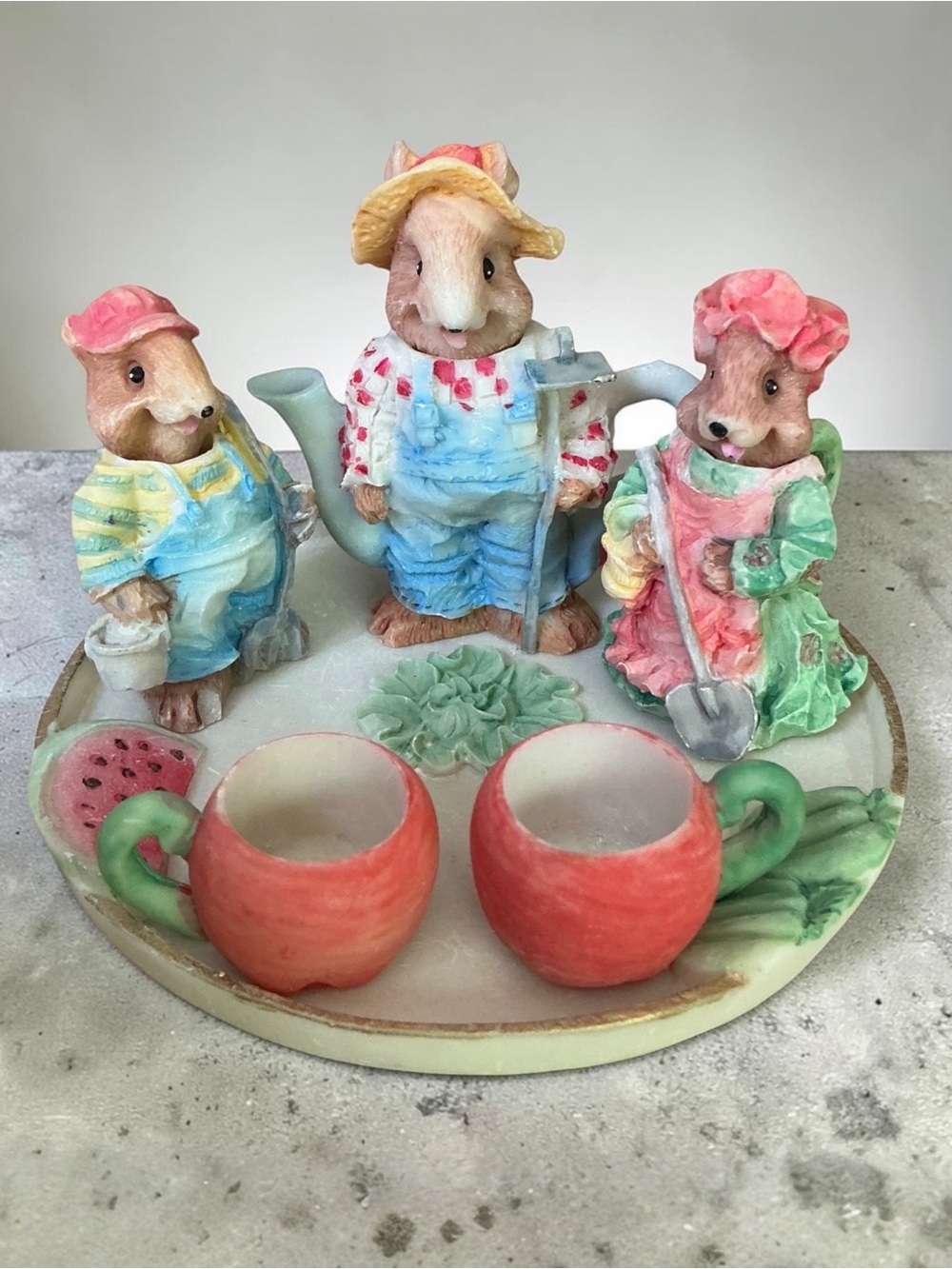 Whimsical Rabbit Mouse Mini Tea Set - Picture 1 of 7